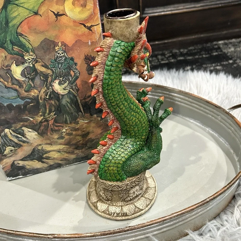 Vintage Rare Myth & Legends Summit Collection Dragon‎ Candle Stick Holder